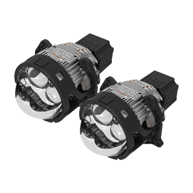 6000K New Design Auto LED Headlamp High Low Beam 50 80W Led Laser Lens 3-Inch Triple Lenses Higher Penetration LED Headlights