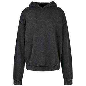 Sweat à capuche délavé à l'acide pour hommes 100% coton à manches longues surdimensionné Streetwear pull à capuche délavé à l'acide - Product Image 1
