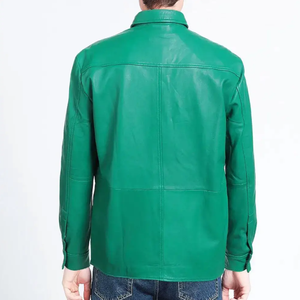 Camisas de Cuero con Logotipo Personalizado de Alta Calidad, Transpirables, Estilo Bomber para Motociclistas, Otoño - Product Image 5