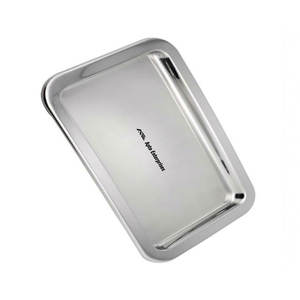 Plateau de service manuel en acier inoxydable 17 pouces, robuste, en métal poli, pour la maison, les restaurants, les hôtels, la restauration, durable - Product Image 3