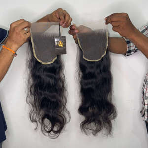 Cheveux brésiliens vierges non traités, prix d'usine, lots de cheveux humains indiens bruts en vrac, fermeture frontale en dentelle HD 6x6 5x5, cheveux humains - Product Image 2