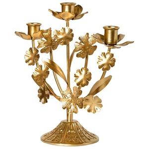 Bougeoir en métal 25 cm doré - Product Image 2