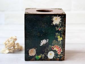 Caja de pañuelos de metal con hermosa impresión digital - Product Image 1