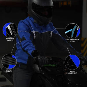 Logo personnalisé Veste de moto pour homme Cordura Textile Veste de moto de course automobile imperméable et coupe-vent - Product Image 2