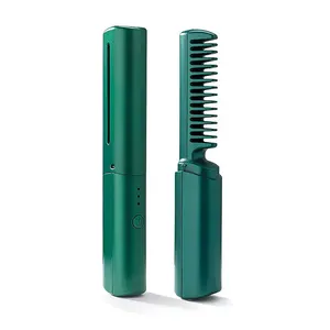 Myrva <b>Hair</b> <b>Straightening</b> <b>Comb</b> Stainless Steel Teeth Portable For <b>Straightening</b> <b>Hair</b> - Product Image 1