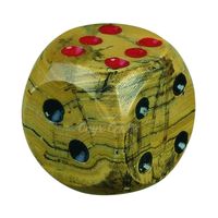 Dés en onyx vert foncé translucide, robustes, points rouges, polis à la main, pierre naturelle, personnalisables pour tirages au sort et jeux de casino