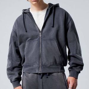 Custom Streetwear Hoodies Men with Embroidery & Printing Custom Logo Unisex Oversize Mens <b>Zip</b> <b>up</b> Hoodies Sweatshirts - Product Image 1