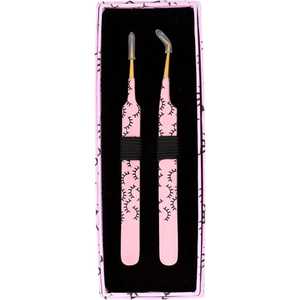 Pinzas para Extensión de Pestañas de Volumen de 90 Grados con Logotipo Personalizado, Marca Privada, Punta de Fibra para Cejas y Pestañas, Acero Inoxidable, 10 mm de Longitud, Suaves - Product Image 4