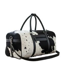 Bolsa de Viaje Clásica de Cuero Genuino con Pelo, Fabricante OEM LHODB-0053 - Product Image 1