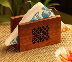 La Serviette Jaali Porte-Serviettes Sculpté À La Main En Bois De Sesham Élégant Décor À La Maison Design pour Salon Salle De Bains Style Antique - Product Image 2