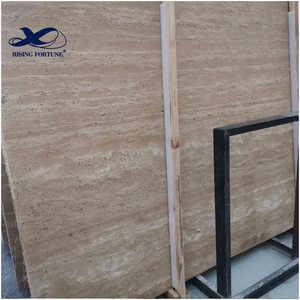 Mayorista Italia Mármol travertino Piedra natural Piedra travertino Beige Suelo de piedra Azulejos de mármol Losa de travertino para revestimiento de paredes - Product Image 1