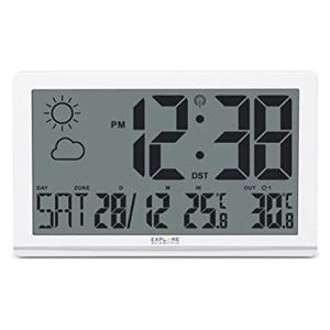นาฬิกาแขวนผนัง (38.9x2.6x25.5 ซม.) จัมโบ้ ควบคุมด้วยคลื่นวิทยุ สีขาว รุ่น RDC8001 - Product Image 1