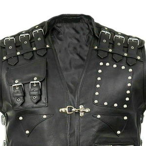 Chaleco de moto de cuero de manga larga para hombre de talla grande transpirable a prueba de viento impermeable de alta calidad - Product Image 6