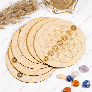 Tableros de Cristal de 6 Pulgadas con Diseño del Árbol de la Vida y 7 Chakras, Ligeros y de Calidad Premium, para Meditación y Trabajo Energético Personal, a Precio de Fábrica - Product Image 1