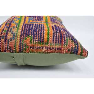 Multicolor Vintage Floral Kantha Patchwork Wool <b>Pillow</b> 12x20 Inches Soft Fabric for Home or <b>Sofa</b> Use - Product Image 5