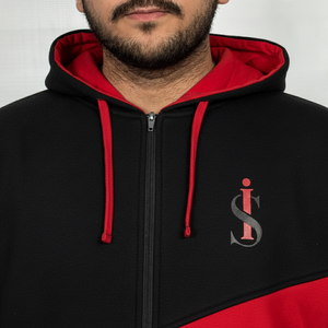 Sweat à capuche zippé uni imprimé de qualité pour hommes, sweats à capuche personnalisés, 100% coton, poids lourd, basiques de luxe - Product Image 6