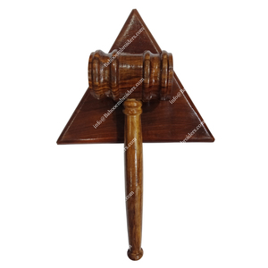 MAÇON EN BOIS AVEC BASE-MARTEAU DE JUGE FRANC-MAÇON - Product Image 1