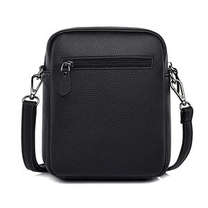 Men's and Women's GENUINE Leather Crossbody Bag with <b>Shoulder</b> <b>Strap</b> Waterproof Zipper Closure Fashionable Design - Product Image 3