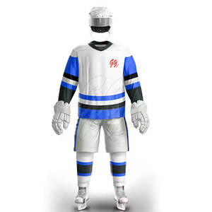 Jersey de Hockey sobre Hielo Transpirable de Diferentes Estilos, Manga Larga, Uniforme de Alta Calidad 100% Poliéster en Venta - Product Image 1