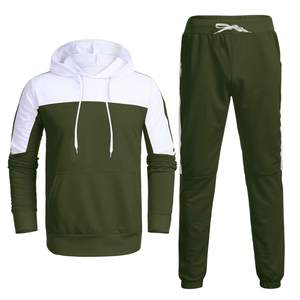 Vente en gros Logo Brodé Hommes Survêtement Hommes Ensemble 2 Pièces Coupe Surdimensionnée Vêtements Décontractés Survêtements - Product Image 1