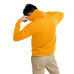 Sudadera informal en blanco con estampado de logotipo personalizado, chándal de lana unisex de algodón, Sudadera con capucha bordada lisa de peso pesado a granel - Product Image 5