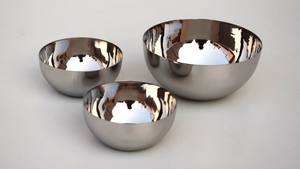 Bol de service en acier inoxydable poli japonais avec fini miroir idéal pour les fêtes et les événements à la maison de cuisine - Product Image 4