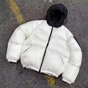 Veste d'hiver chaude et épaisse pour homme, veste matelassée courte de haute qualité, veste à capuche personnalisée en duvet unisexe - Product Image 1