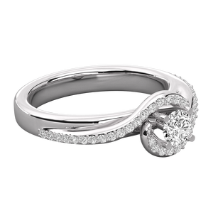 Bague pour femme en or 9 carats avec diamant solitaire cultivé en laboratoire, élégante et luxueuse - Product Image 4