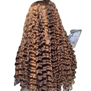 Extension de cheveux humains vietnamiens vente en gros de perruque faite à la main couleur cheveux bouclés machine trame donneur unique - Product Image 3