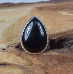 Superbe qualité Grand Onyx Noir Poire Forme Pierres Précieuses Lunette Réglage Main Baho pour Femme Fête Mariage ou Fête des Mères Cadeau - Product Image 3