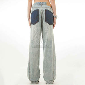 Pantalones Vaqueros Casuales de Verano para Mujer, Corte Recto, Ajuste Regular, Transpirables, 100% Algodón, Fabricante Profesional de Fábrica, Venta al por Mayor - Product Image 3