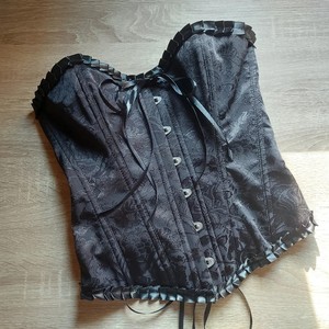 100% Corset de brocart noir de qualité supérieure pour les femmes avec Corset de forme réglable Service de vente en gros - Product Image 5