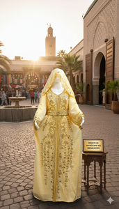 Caftán Marroquí, Hermoso Caftán de Colores, Caftán Tradicional Musulmán, Trabajo Hecho a Mano con Cuentas de Piedra, Nuevo Diseño Marroquí 2026 - Product Image 3