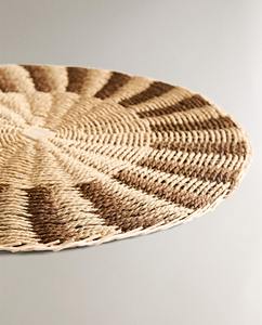 Mantel individual redondo de ratán marrón Productos ecológicos Hecho en Vietnam Mantel Decoración de mesa al por mayor - Product Image 4