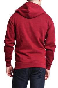 100% coton hommes sweat à capuche zippé surdimensionné personnalisé lettre broderie lourd 600 Gsm coton tissu à capuche - Product Image 3