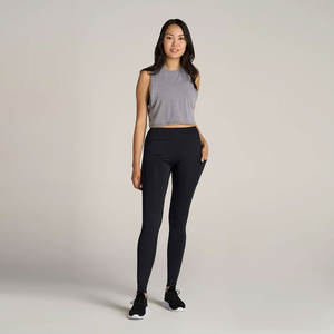 Collants de sport taille haute personnalisés pour femmes Leggings d'entraînement extensibles Technique de strass Style cousu décontracté solide pour Gym Yoga - Product Image 5