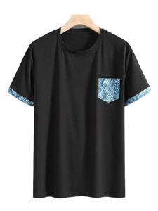 T-shirt pour homme en coton 100% respirant à séchage rapide, col rond avec motif, services OEM, vente en gros, personnalisable, 220 grammes - Product Image 5