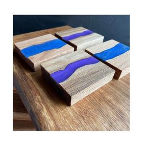Acacia Resin Coasters Customizable High Quality Resin for Home and Office Uses Customized Acacia <b>Wood</b> Epoxy Resin coaster - Product Image 1