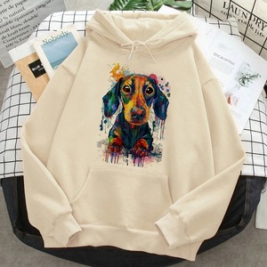 Sudaderas con capucha de alta calidad, sudaderas con capucha Dachshund para mujer, Top de manga larga de los años 90, sudadera Y2K, ropa femenina, Camisa con capucha de anime - Product Image 5