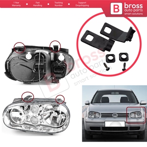 Soporte de Reparación para Faro Delantero BHL503, Juego de Soportes de Montaje, Lado Izquierdo, para Golf MK4 A4 1J HB Sedan Estate 1997-2006 1J0998225 - Product Image 5