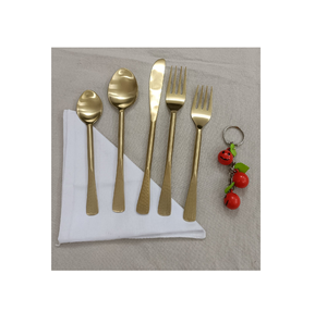 Ensemble de couverts en cuivre, cuillère en cuivre doré, simple et attrayant, cuillère en acier inoxydable, prix de gros, vaisselle, ensembles de vaisselle dorés - Product Image 4