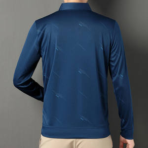 Polo de otoño e invierno para hombre, camisa de manga larga de negocios a la moda para hombre, Polo de Color sólido, camisa informal ajustada, Tops, camisa de alta calidad - Product Image 2