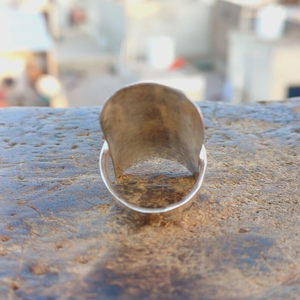 Wholesale Unisex 925 Sterling <b>Silver</b> Hammered Wide Band <b>Ring</b> Factory Price Boho Dainty Jewelry Fine <b>Rings</b> for <b>Men</b> and Women - Product Image 4