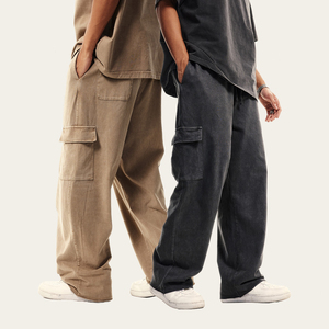 กางเกงวอร์ม STREETLAB Cargo Sweatpant Snow Wash สำหรับผู้ชาย หลายกระเป๋า ทรงตรง น้ำหนักเบา ระบายอากาศได้ดี เหมาะสำหรับทำงานและสวมใส่ในเมือง ไซส์ S ถึง 2XL - Product Image 2