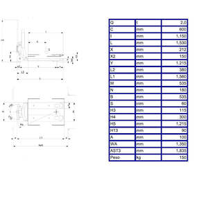 อุปกรณ์ขนส่งและจัดเก็บสินค้า TMB-20S ทำจากเหล็กกล้าไร้สนิม AISI 316 - Product Image 2