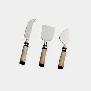 Juego de cuchillos de queso de acero inoxidable con mango de latón dorado Cubiertos perfectos Cubiertos Utensilios de cocina Celebraciones de bodas Mejores precios - Product Image 4