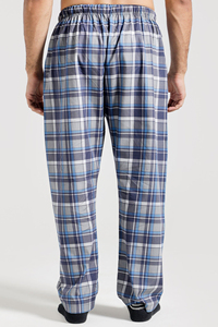 Pijama de franela para dormir de noche, pantalón para hombre, línea a cuadros, ropa de dormir, pantalones, pijama 100% de algodón, pijama de noche cómodo - Product Image 2
