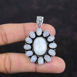 จี้พลอยสีรุ้งประดับ925เงินสเตอร์ลิงชุบทองเครื่องประดับดีไซน์เนอร์พลอยธรรมชาติของขวัญคริสต์มาสสำหรับผู้หญิง - Product Image 3