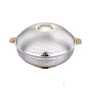 Casserole en argent au design martelé vintage, parfaite pour un usage quotidien, les repas en famille et le service de plats chauds, fabriquée à la main en Inde - Product Image 5