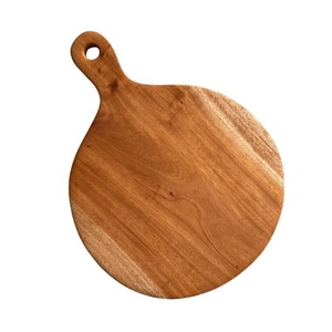 Tabla de Cortar Redonda de Madera, Tabla para Picar, Plato para Servir Pizza, Queso y Verduras, Uso en la Cocina, Precio Competitivo - Product Image 1